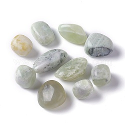 Perle di giada naturale nuove, pietra burrattata, gemme di riempimento del vaso, Senza Buco / undrilled, pepite, 15~32x15.5~22x11.5~15mm, circa 123pcs/1000g