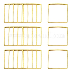Square Brass Linking Rings, Nickel Free, Golden, 15x15x1.1mm