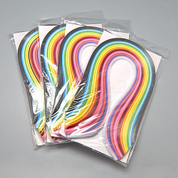 Rettangolo 26 colori quilling strisce di carta, formati misti, colore misto, 390x3~10mm, su 260striscia / borsa, 26colorei / borsa, 4borse / gruppo