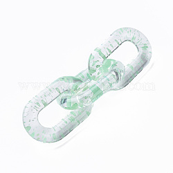 Transparentem Acryl Verknüpfung Ringe, Quick-Link-Anschlüsse, zur Herstellung von Kabelketten, Oval, Aquamarin, 31x19.5x5 mm, Innendurchmesser: 8x20 mm