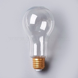 Creative Plastic Light Bulb Shaped Bottle, Home Decoration, Party Decor, Golden, 145.5x65~75mm, Capacity: 300ml