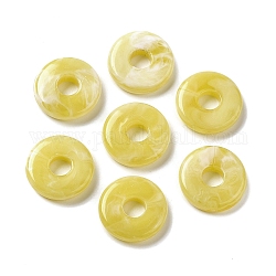 Transparente Acryl Perlen, Ton zwei, Flachrund, leichtes Khaki, 15x3.5 mm, Bohrung: 5 mm, etwa: 830 Stk. / 500 g