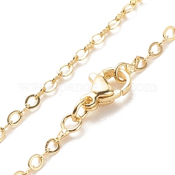 Ожерелье из латунных кабельных цепей для женщин, без кадмия и без свинца, реальный 18k позолоченный, 17.48 дюйм (44.4 см)