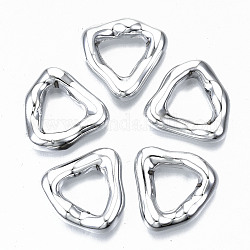 Ccb пластиковые соединительные кольца, треугольные, платина, 22x23x6 мм, внутренний диаметр: 11x12 мм