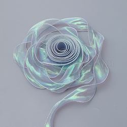 Fischschwanz-Garn-Band-Blumen-Geschenkpapier, schnee garn band wellenband blumenstrauß papier, diy handwerk, hellstahlblau, 40 mm, ca. 9 m / Rolle