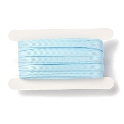 Polyester Grosgrain Ribbon,  for DIY Handmade Craft, Gift Decoration, Light Blue, 1/4 inch(5mm), about 10.93 yards (10m)/card