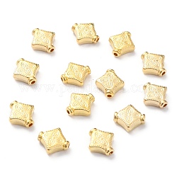Ccb perline di plastica, rombo, oro chiaro, 10.5x10x4mm, Foro: 1 mm