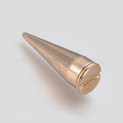 Brass Rivets, Rivets, For Punk Jewelry, Cone, Golden, 21x7mm