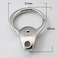 304 Stainless Steel Keychain Clasp Findings, Ring, 24mm