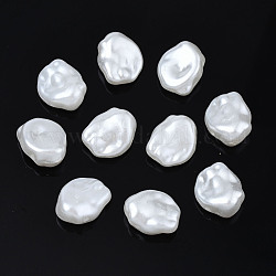 Perle di perle imitazione plastica abs, ovale, bianco crema, 10.5x13x6mm, Foro: 1.2 mm, circa 1280pcs/500g