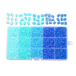 Diy hama beads de tubo de abalorios conjuntos, color mezclado, 3x2.5mm, aproximadamente 7 g / compartimento