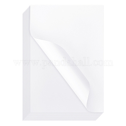 Nbeads papier photo brillant double face en plastique, rectangle, blanc, 210x304x0.1mm