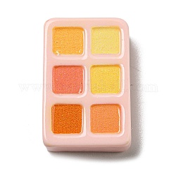 Opaque Resin Cosmetics Decoden Cabochons, Eyeshadow Palette, Rectangle, 23.5x15.5x5.5mm