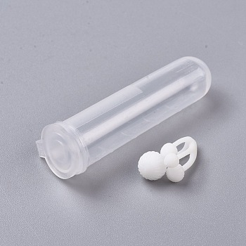 Füllung aus DIY-Kristall-Epoxidharzmaterial, Pilz, zur Displaydekoration, mit transparentem Rohr, weiß, 20x11.5x9 mm