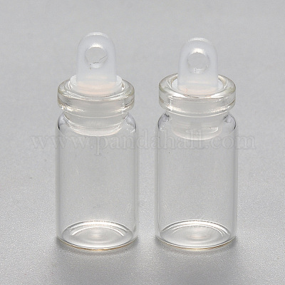 50pcs Mini Glass Bottles 1.5ml Small Jars with Cork Stoppers Wish