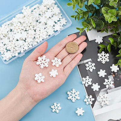 Shop OLYCRAFT 100Pcs 2 Size Snowflake Resin Cabochons White Snowflake with  Glitter Resin Small Snowflake Ornaments Snow Shaped Craft Decoration for  Scrapbooking Winter Party DIY Crafts Christmas for Jewelry Making -  PandaHall Selected
