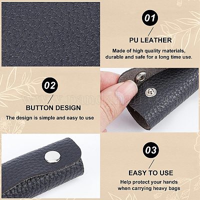 IUAQDP 2 Pieces Handbag Handle Leather Wrap Cover, Luggage Bag Grip  Protector Saddle with Brass Clasp, Soft Purse Strap Pad Identifier for  Shopping