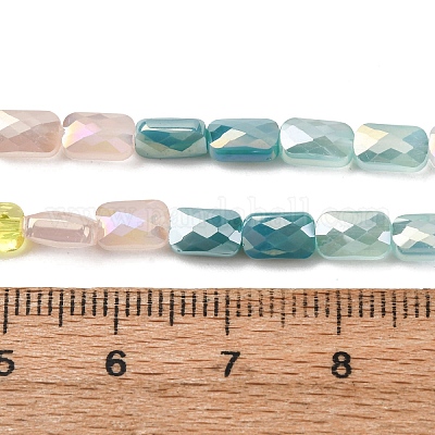 Chapelets de perles en verre électroplaqué&nbsp;EGLA-D300-05-15-1