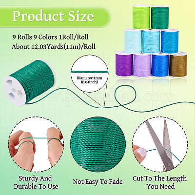 Cordon de polyester ciré&nbsp;YC-TA0001-02A-1