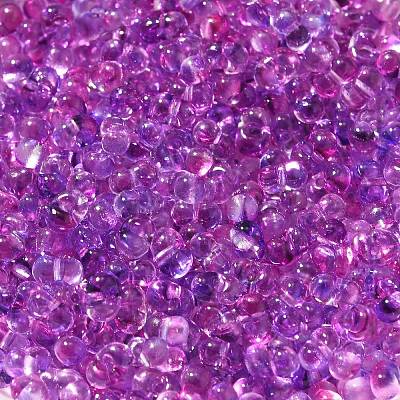 Perles de verre transparentes peintes à la cuisson&nbsp;SEED-A033-06A-17-1