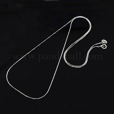 Catenina In Argento Sterling 925 Placcato Rodio | Spessore 0.9 Mm | Lunghezza 40,6 Cm | Scatola Regalo | Anti-appannamento