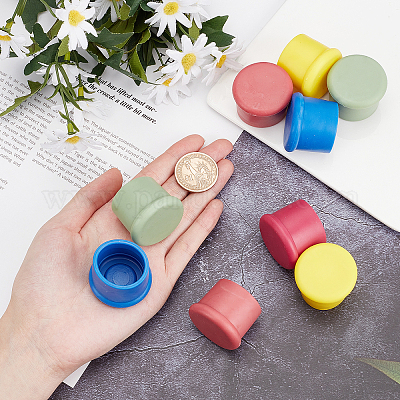 Pack of 5Assorted Colors Silicone Reusable Wine Bottle Caps/Beer Sealer  Cover 