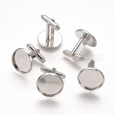 Boutons de manchette en laiton&nbsp;KK-E464-P-1