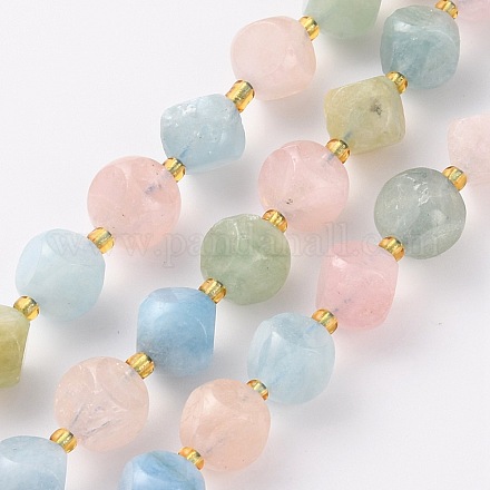 Chapelets de perles en morganite naturelle G-A030-B27-10mm-1