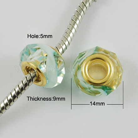 Glass European Beads GPDL-Q006-3-1