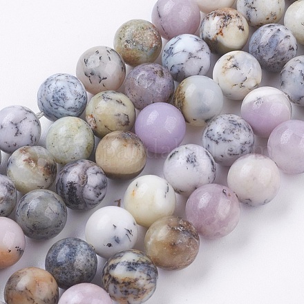 Bianco naturale africano opale perle fili G-F563-03-10mm-1