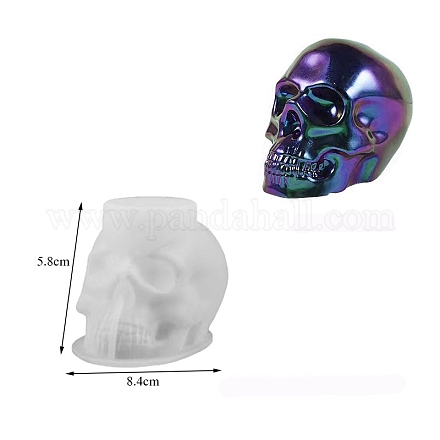 Хэллоуин череп diy украшение дисплея силиконовая форма PW-WG82906-01-1