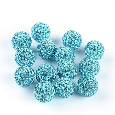 Perles de disco ball avec grade A strass RB-Q104-10-1