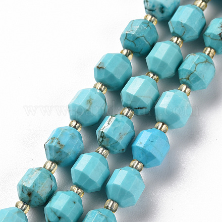 Filo di perline turchesi sintetici G-S362-088B-1