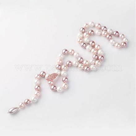 Shell collane di perle perline NJEW-R249-05-1