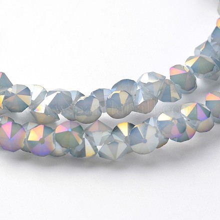 Chapelets de perles en verre électroplaqué EGLA-J138-A-FR02-1