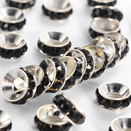 Perles séparateurs en laiton avec strass RB-A020-7mm-02S-1