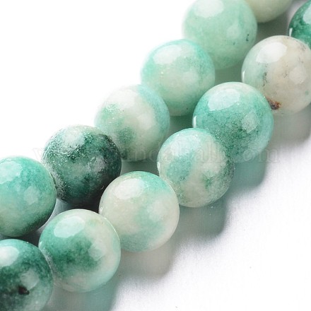 Chapelets de perle en jade blanc naturel G-J340-4mm-37-1