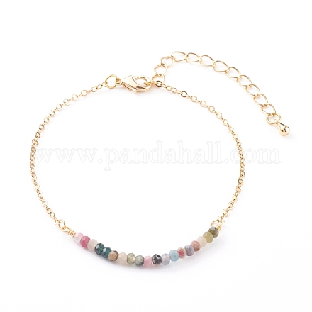 Dezember Geburtsstein natürliche Turmalin Perlen Armbänder BJEW-JB06092-12-1