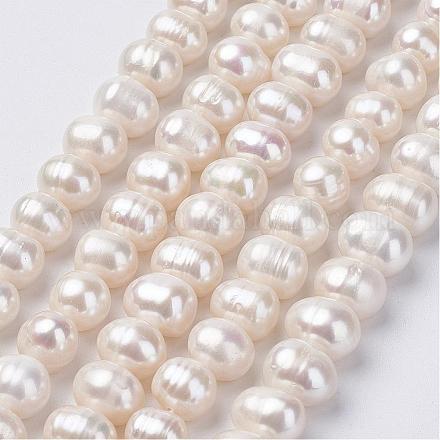 Fili di perle di perle d'acqua dolce coltivate naturali PEAR-D187-22-1