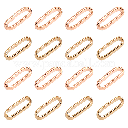 UNICRAFTALE 60pcs 2 Colors Oval Linking Rings 304 Stainless Steel Link Connectors Golden & Rose Gold Oval Connectors Metal ewelry Links for Women Jewelry Making 10x3.5x2mm STAS-UN0006-82-1