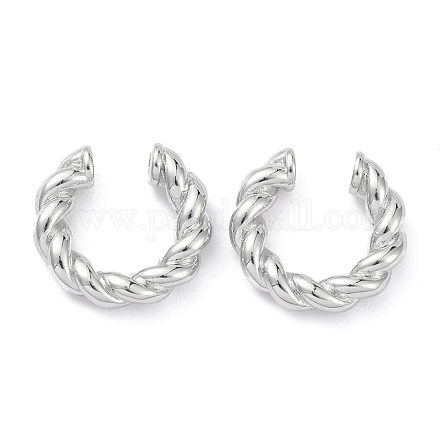 Torsion anneau rack placage laiton manchette boucles d'oreilles pour femmes hommes EJEW-K245-10P-1