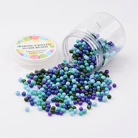 Kits de perles en verre HY-JP0002-4mm-10-1