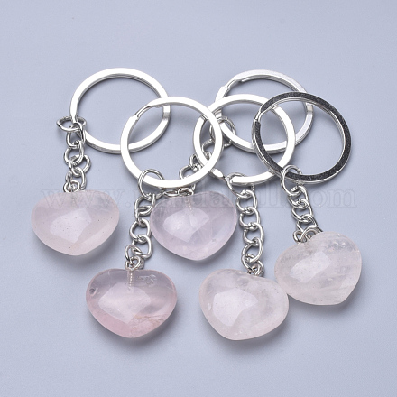 Porte-clés quartz rose naturel X-KEYC-S253-09-1
