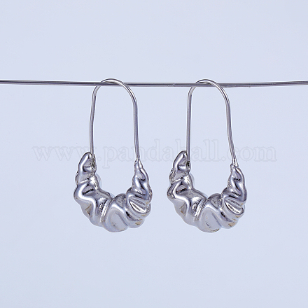 Серьги-кольца из латуни в форме луны OK3381-1