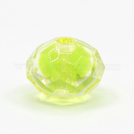 Faceted Transparent AB Color Acrylic Rondelle Beads TACR-J047-05-1