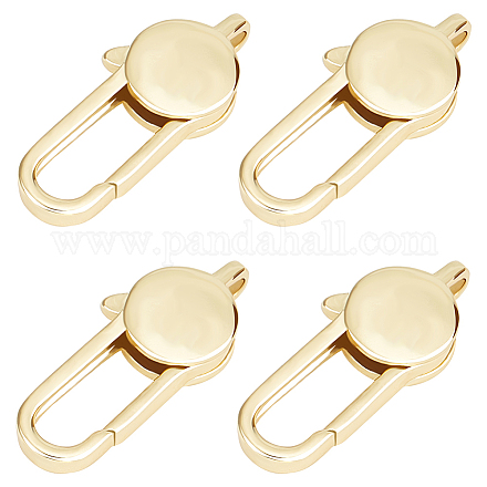CREATCABIN 8Pcs 18K Gold Plated Brass Lanyard Snap Hook Keychain Hook Clip Key Chains Connector Trigger Clasps Oval Lobster Claw Clasps for Key Ring Making Handmade DIY Crafts Accessories 1 x 2.5cm KK-CN0002-38-1