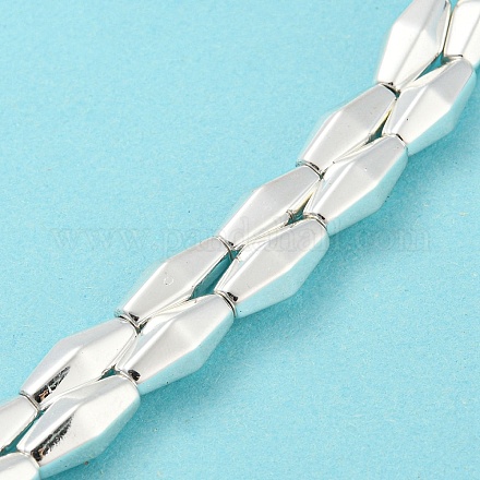Brins de perles d'hématite magnétiques synthétiques galvanisées G-Z032-A01-01S-1