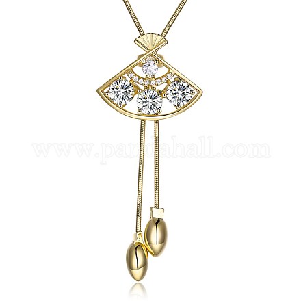 Brass Pendant Necklaces NJEW-BB31466-1