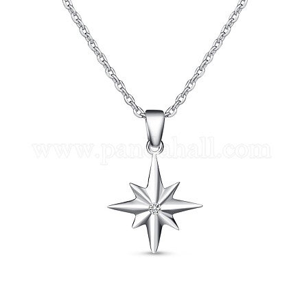 Ожерелья с подвесками из стерлингового серебра и кубического циркония Tinysand Starburst 925 TS-N345-S-1