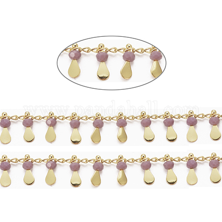 Chaînes de perles de verre faites à la main de 3.28 pied X-CHC-E020-01J-1